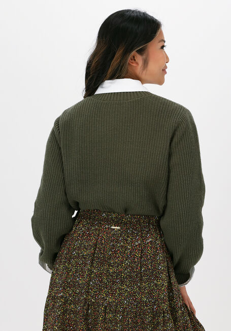 Groene SELECTED FEMME Trui SLFLESLIE LS KNIT O-NECK B - large