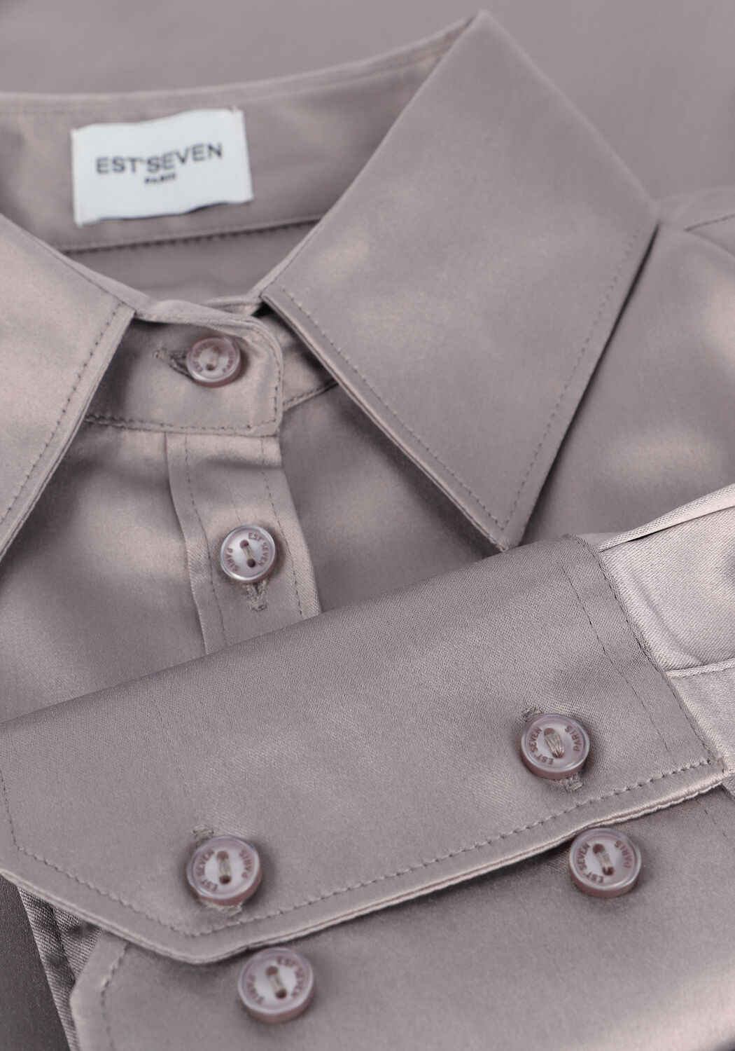 Taupe EST SEVEN Blouse EST CHEMISIER BLOUSE BOW Omoda