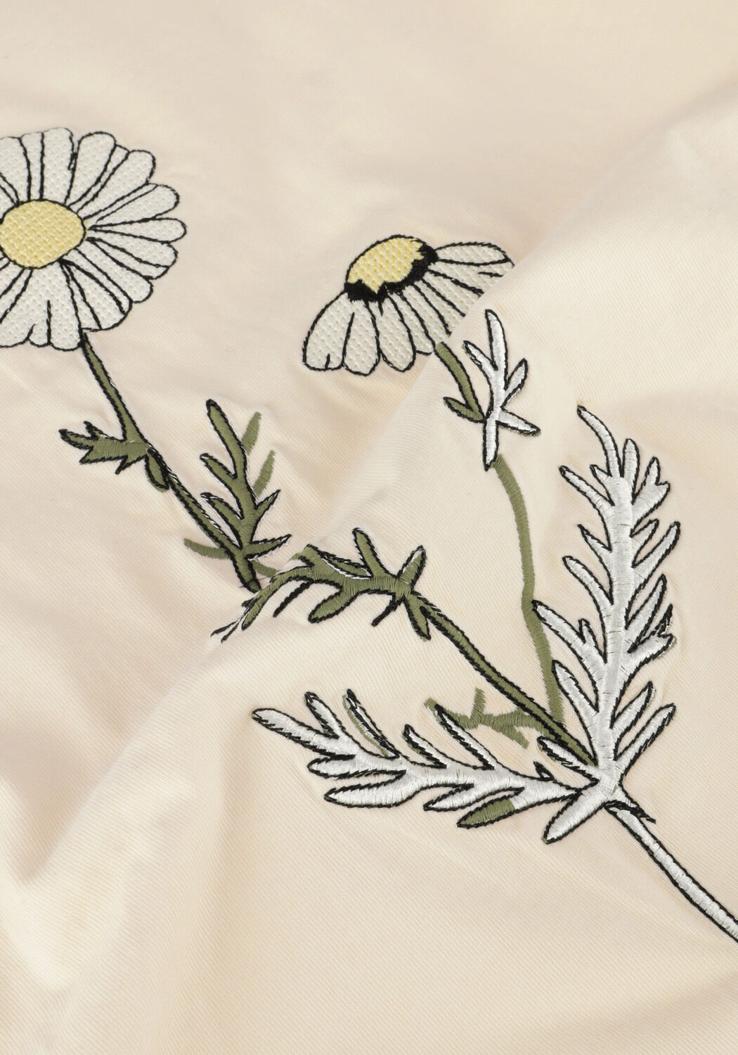 Gebroken wit ANERKJENDT T-shirt AKKIKI FLOWER EMB S/S TEE - large