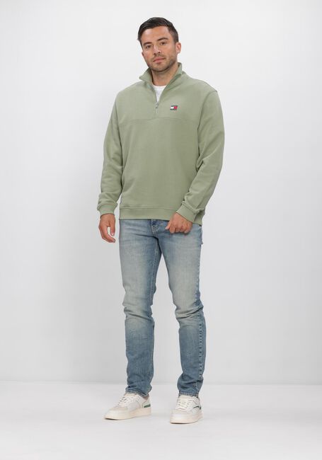 Groene TOMMY JEANS Sweater TJM REG BADGE QZ EXT - large