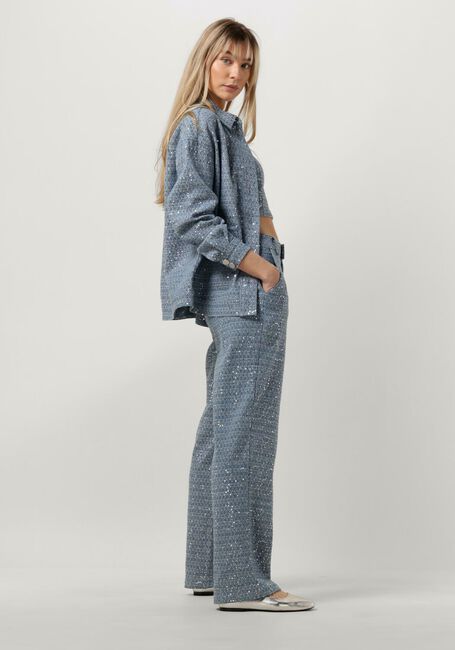 Blauwe STUDIO AMAYA Wijde broek ANNA - large