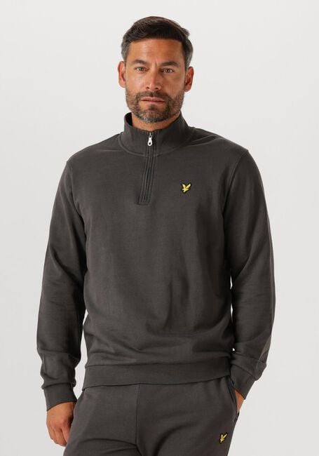 Grijze LYLE & SCOTT Sweater LOOPBACK QUARTER ZIP SWEAT - large