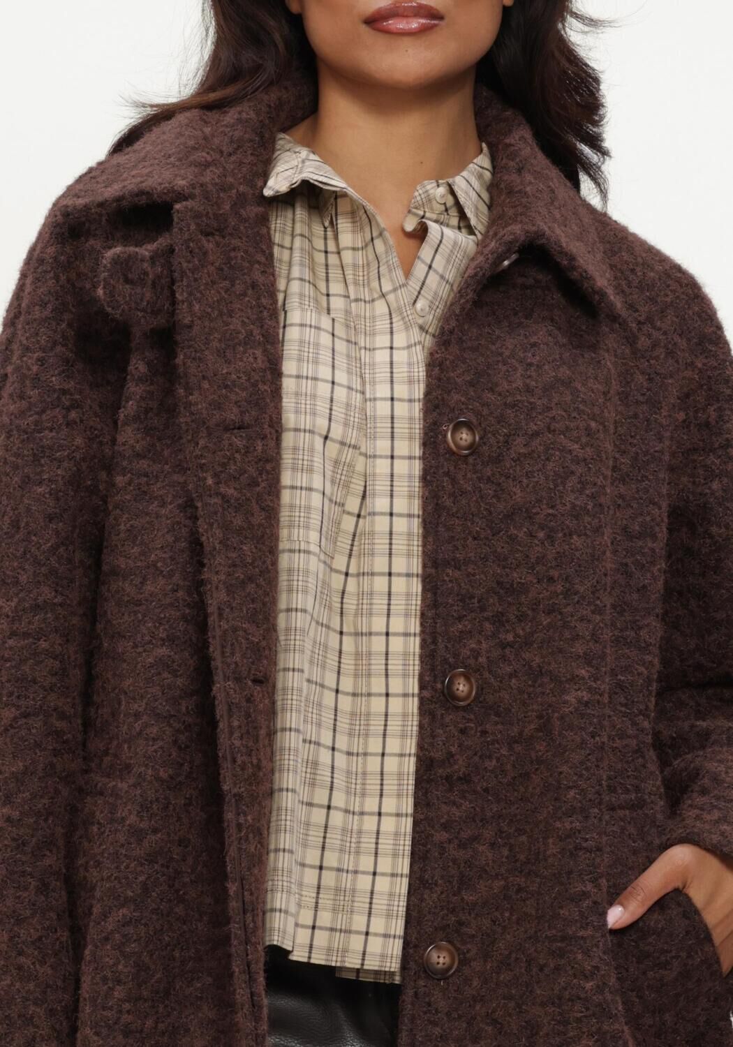 OBJECT Dames Jassen Objcelina Midi Coat Bruin