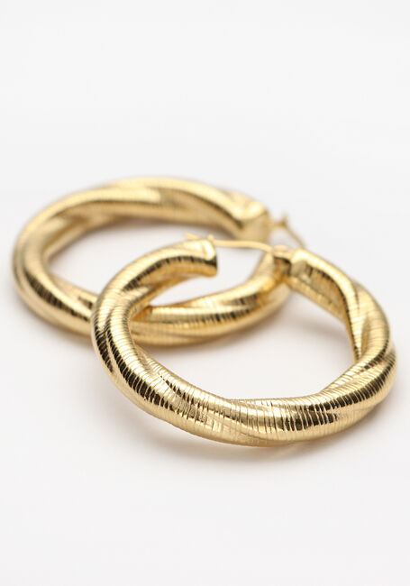 Gouden NOTRE-V Oorbellen TWISTED HOOP OORBELLEN - large