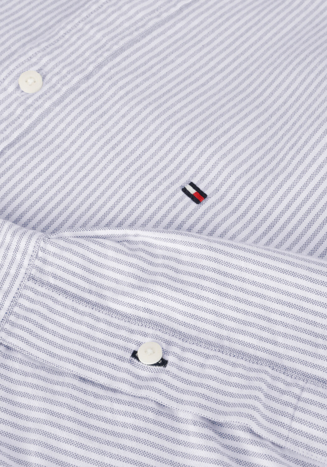 Blauwe TOMMY HILFIGER Casual overhemd HERITAGE OXFORD STRIPE RF SHIRT - large