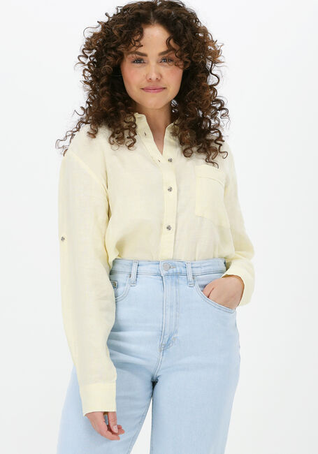 Gele TOMMY HILFIGER Blouses LINEN N RELAXED LONG SHIRT - large