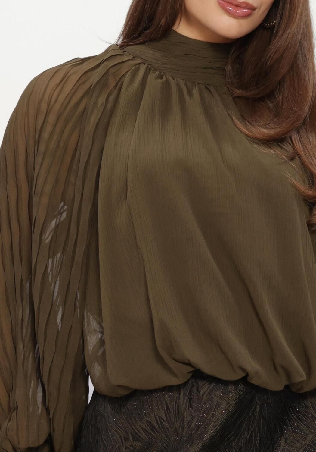Groene Y.A.S. Blouses YASOLERA LS TOP S. - large