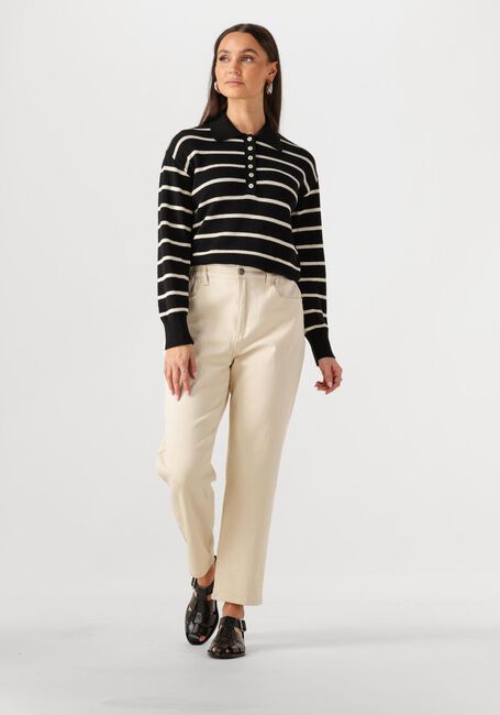 Zwarte MODSTRÖM Trui MALVAMD STRIPE POLO - large
