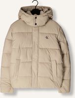 Beige CALVIN KLEIN Gewatteerde jas ESSENTIALS NON DOWN LOGO JACKET Beige CALVIN KLEIN Gewatteerde jas ESSENTIALS NON DOWN LOGO JACKET - medium