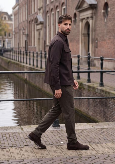 Bruine GENTI Overshirt OVERSHIRT RITS - large