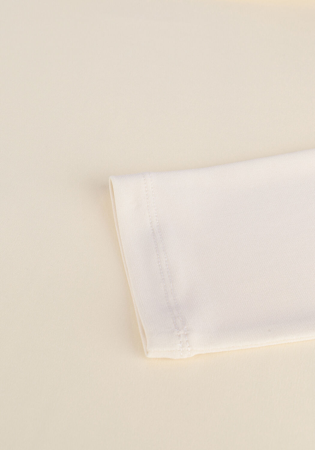 Ecru VANILIA Top UNI DOUBLE CHECK TOP - large