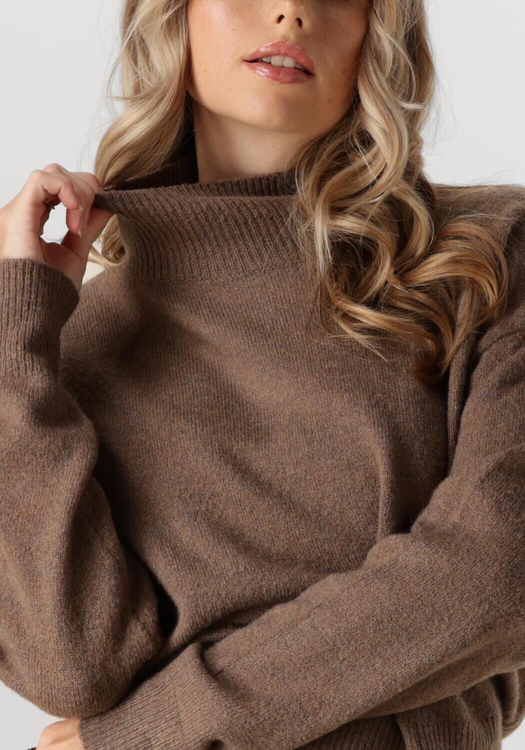ANOTHER LABEL Dames Truien & Vesten Chiara Knitted Pull Bruin