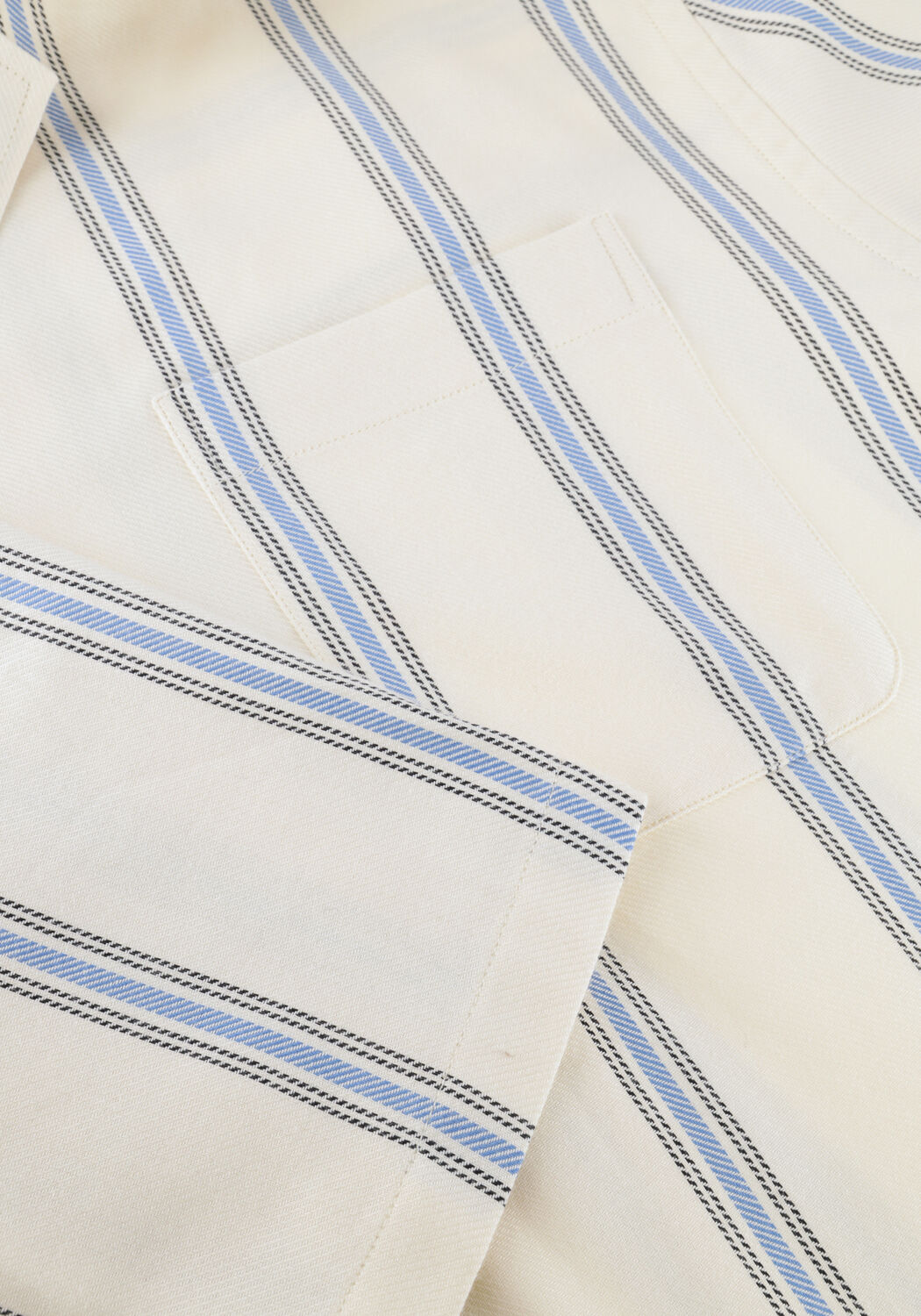 Ecru LES DEUX Casual overhemd LAWSON STRIPE SS SHIRT - large