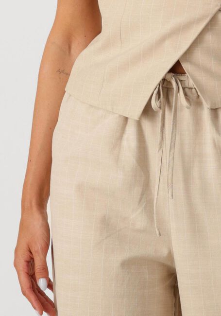 Beige NEO NOIR Wijde broek HEIFA STRIPE PANTS - large
