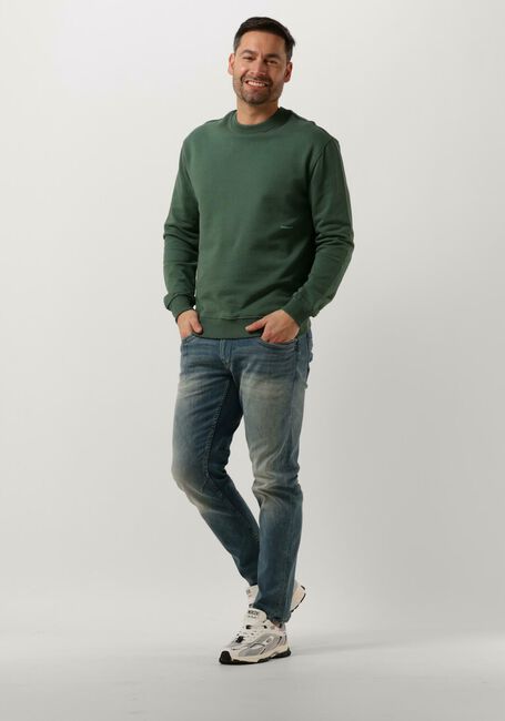 Donkergroene PUREWHITE Trui CREWNECK WITH BIG EMBROIDERY AT BACKSIDE - large