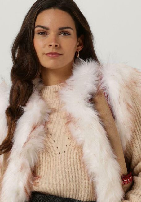 Beige SCOTCH & SODA Gilet FAUX SHEARLING GILET - large