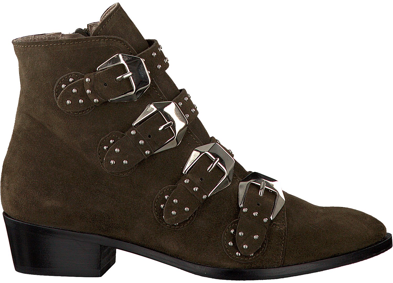 Groene TORAL Enkellaarsjes 10511 | Omoda Groene TORAL Enkellaarsjes 10511 | Legergroen, Groen, Suede