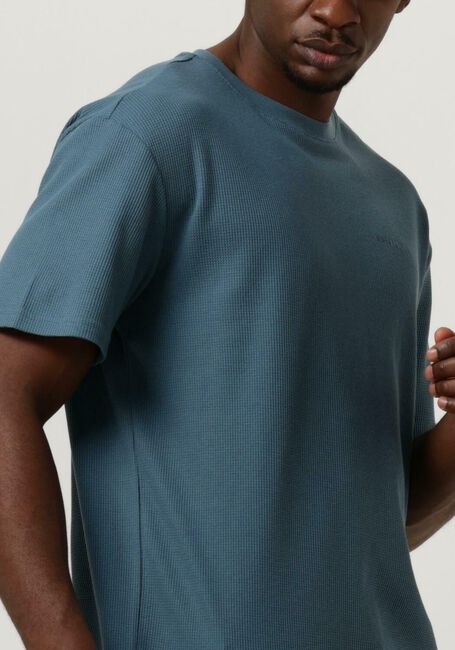 Blauwe ANERKJENDT T-shirt AKKIKKI S/S WAFFLE TEE - large