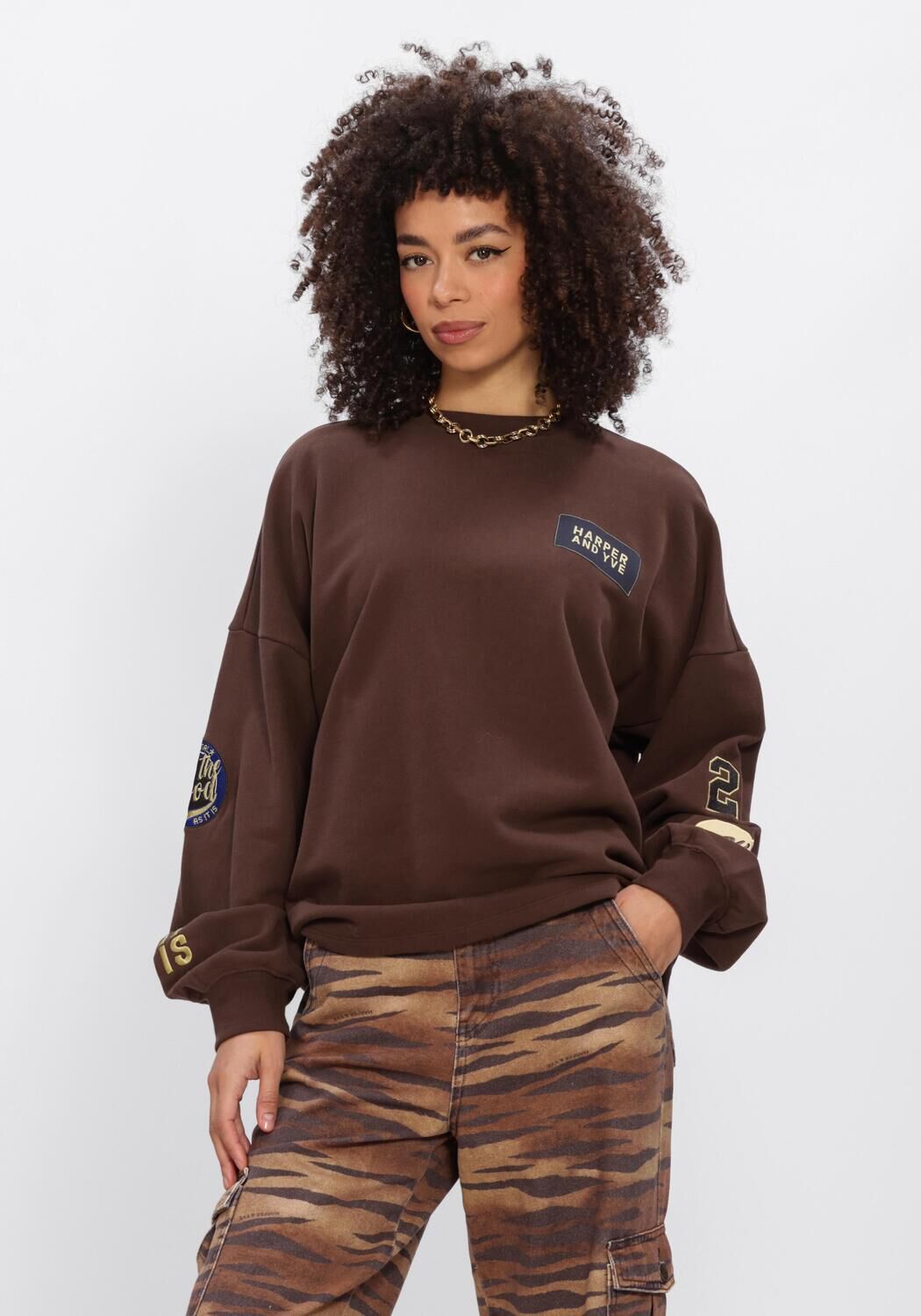 Bruine HARPER & YVE Sweater PATCH-SW - large