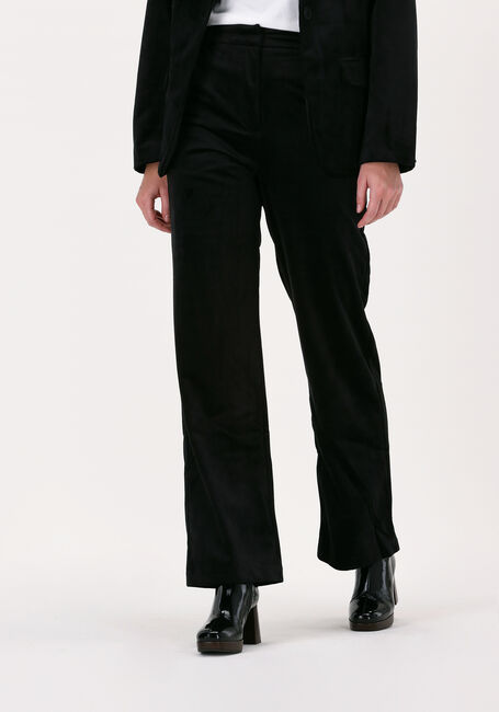 Zwarte NA-KD Pantalon VELVET WIDE SUIT PANTS - large