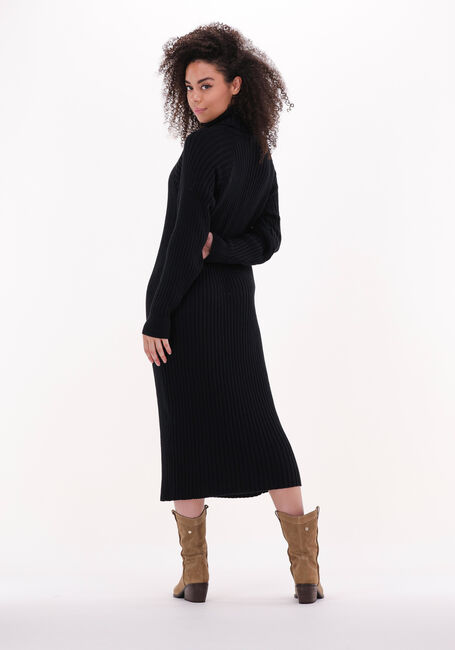 Zwarte Y.A.S. Midi jurk YASMAVI KNIT MIDI ROLLNECK DRESS - large