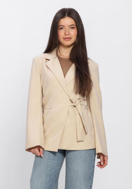 Beige NEO NOIR Blazer CARMIA MELANGE TIE BLAZER - large