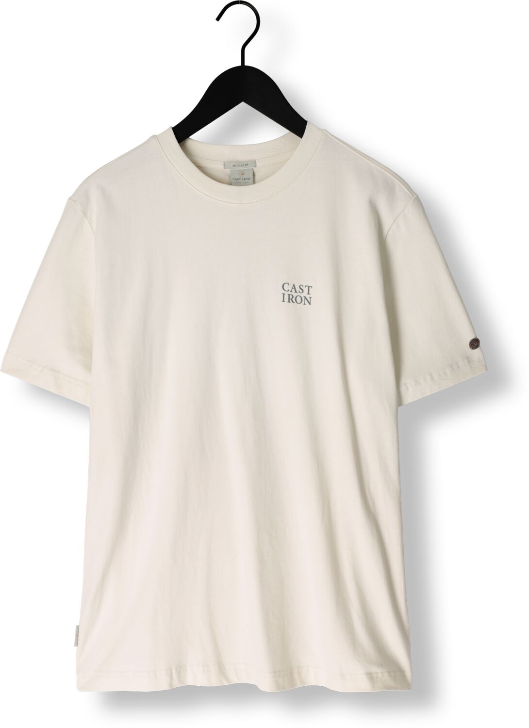 CAST IRON Heren Polo's & T-shirts Regular Fit Peached Jersey Gebroken Wit