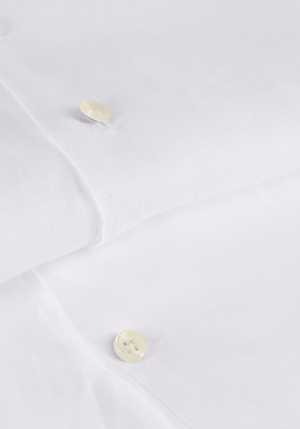 Witte PROFUOMO Klassiek overhemd SHIRT X-CUTAWAY LINEN - large