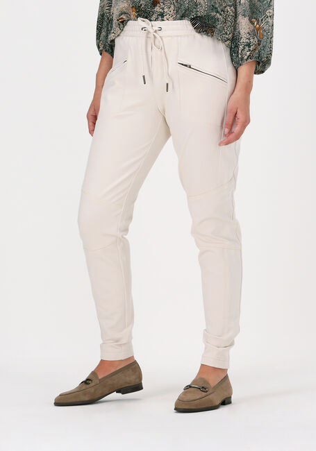 Witte SUMMUM Flared broek TROUSERS PUNTO MILANO - large