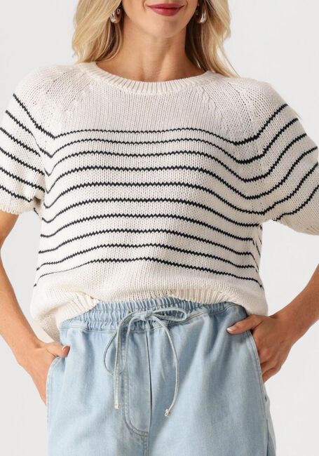Ecru BY-BAR Trui CRUZ STRIPE PULLOVER - large