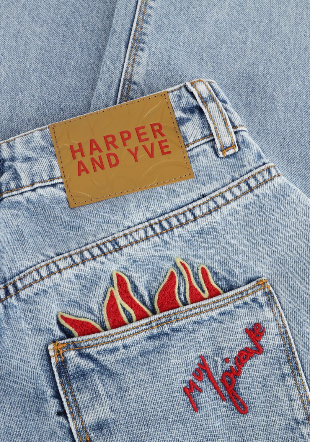 Lichtblauwe HARPER & YVE Straight leg jeans YVE-PA PICANTE - large