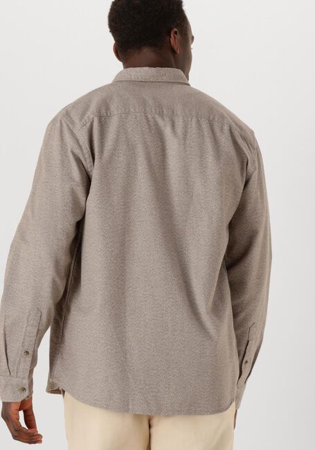 Beige SELECTED HOMME Casual overhemd SLHREGNOAG MIX BDWN LS SHIRT CAMP - large