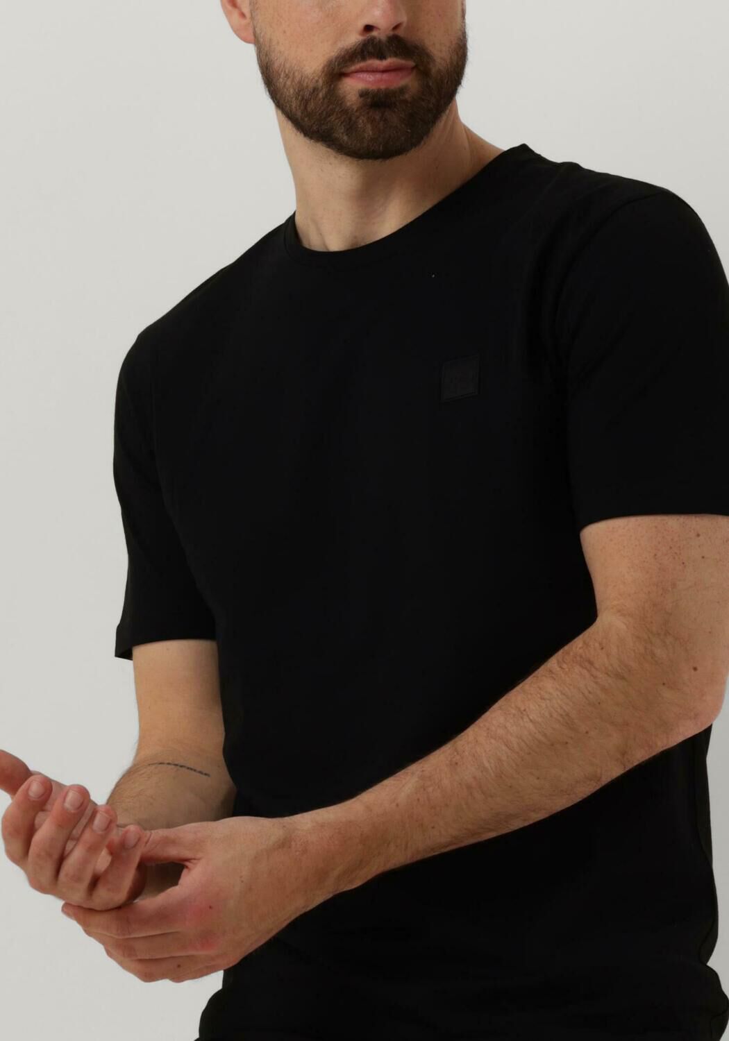 BOSS ORANGE Heren Polo's & T-shirts Tales Zwart