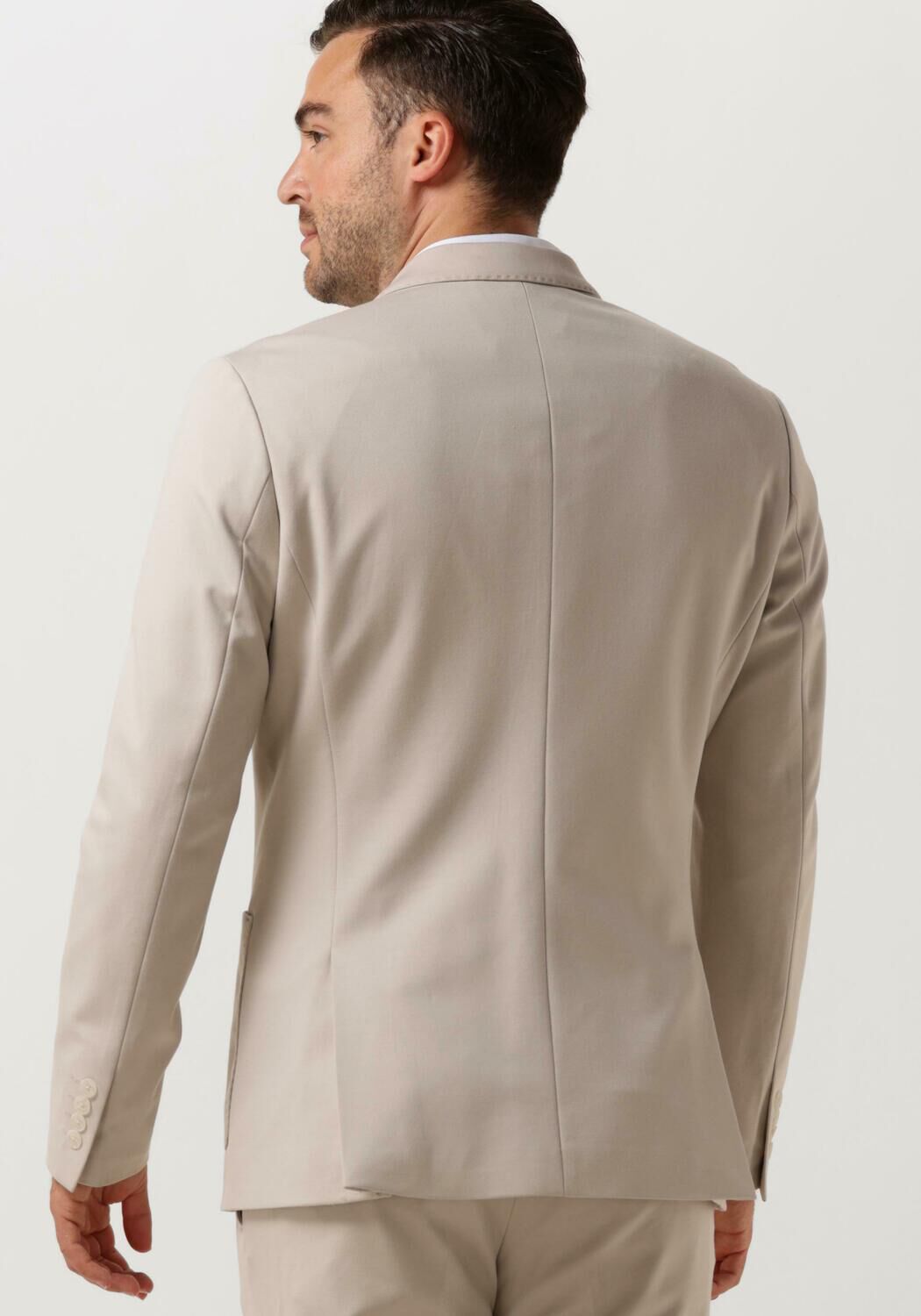 SELECTED HOMME Heren Colberts Slhslim-delon Jersey Blz Flex Noos Beige