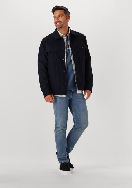 Donkerblauwe TOMMY HILFIGER Jack COTTON TWILL SHIRT JACKET - large