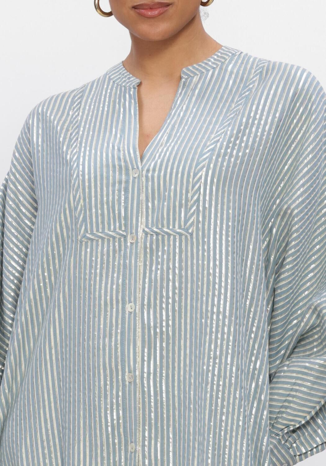 Blauwe SUMMUM Jurken DRESS STRIPE - large