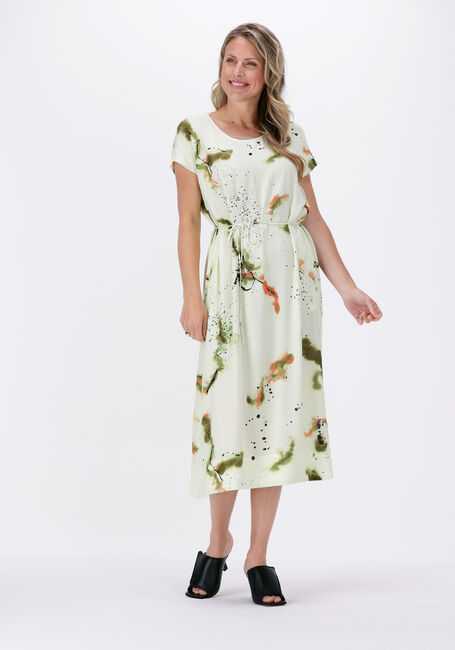 Groene MOS MOSH Midi jurk SEMA BLURY TWILL DRESS - large