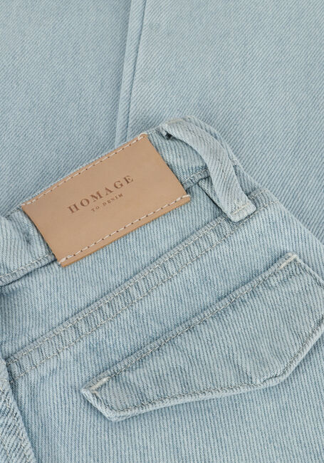 Lichtblauwe HOMAGE Wide jeans PALAZZO JEANS WITH SLITS - large