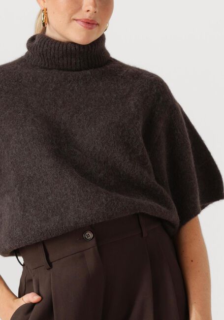 Bruine OMODA ATELIER Trui OM-FAMILY SHORT KNIT - large