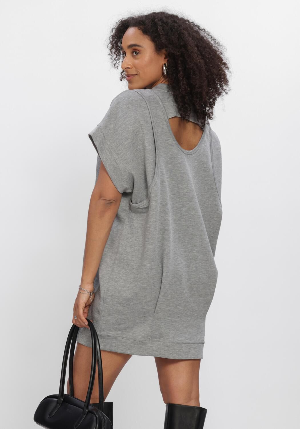 Grijze CO'COUTURE Mini jurk LANECC SWEAT DRESS - large
