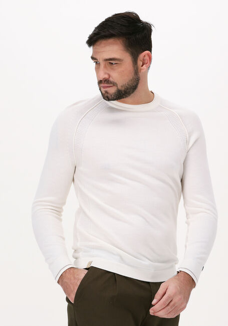 Witte CAST IRON Trui R-NECK TECH MERINO - large