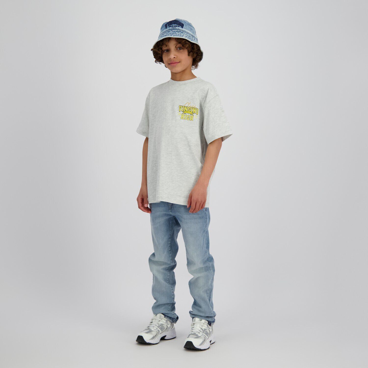 Lichtgrijze VINGINO T-shirt HENDRIC - large