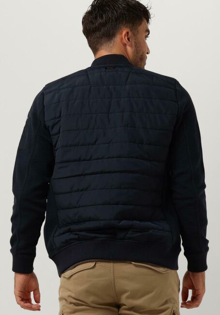 Donkerblauwe PME LEGEND Jack ZIP JACKET OTTOMAN MIXED PADDED NYLON - large