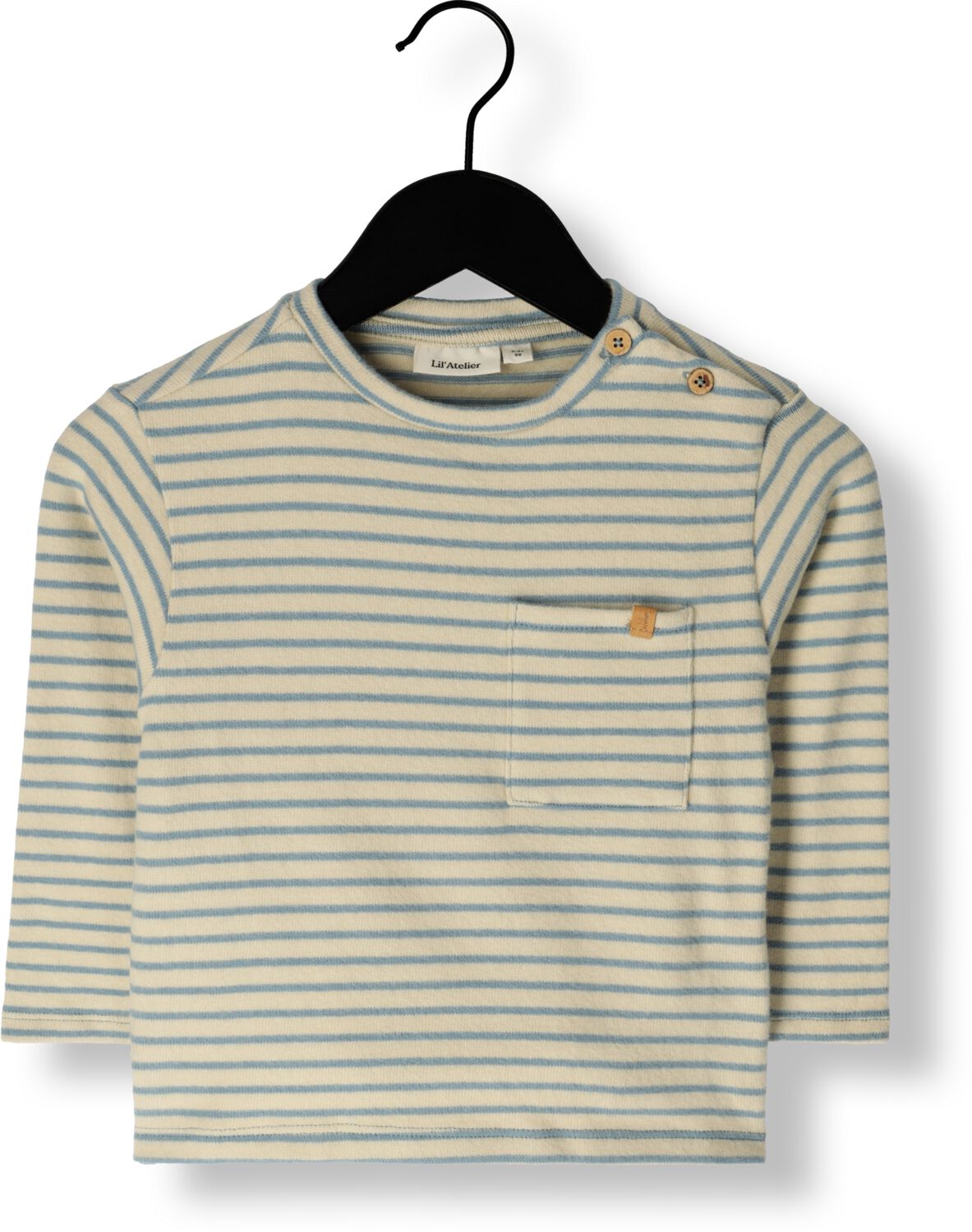 LIL' ATELIER Jongens Polo's & T-shirts Nmmodo Ls Loose Top Blauw wit Gestreept