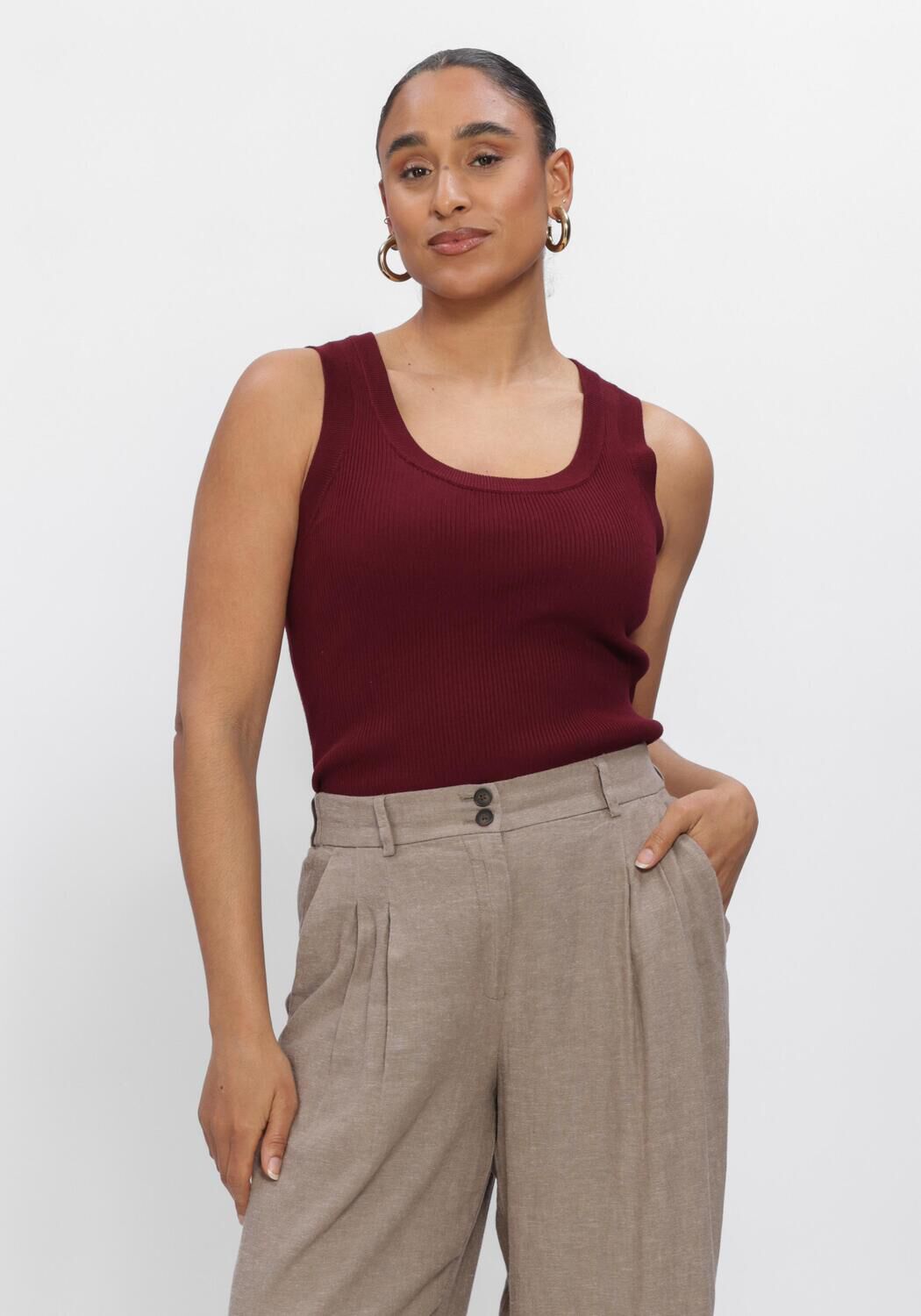 Rode YDENCE Top KNITTED TOP KEELY - large