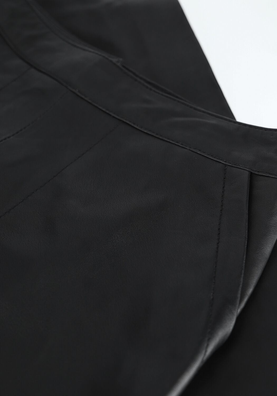 Zwarte BY-BAR Midirok BASIC LEATHER SKIRT - large