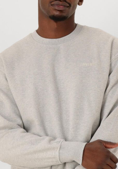 Lichtgrijze LEVI'S Sweater AUTHENTIC CREW - large