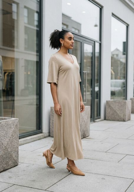 Beige DRYKORN Maxi jurk TIVONA - large