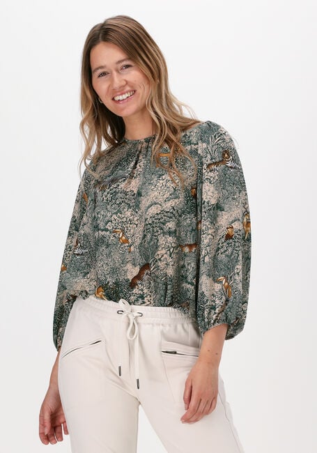 Zwarte SUMMUM Blouses TOP PRINT ANIMALS - large