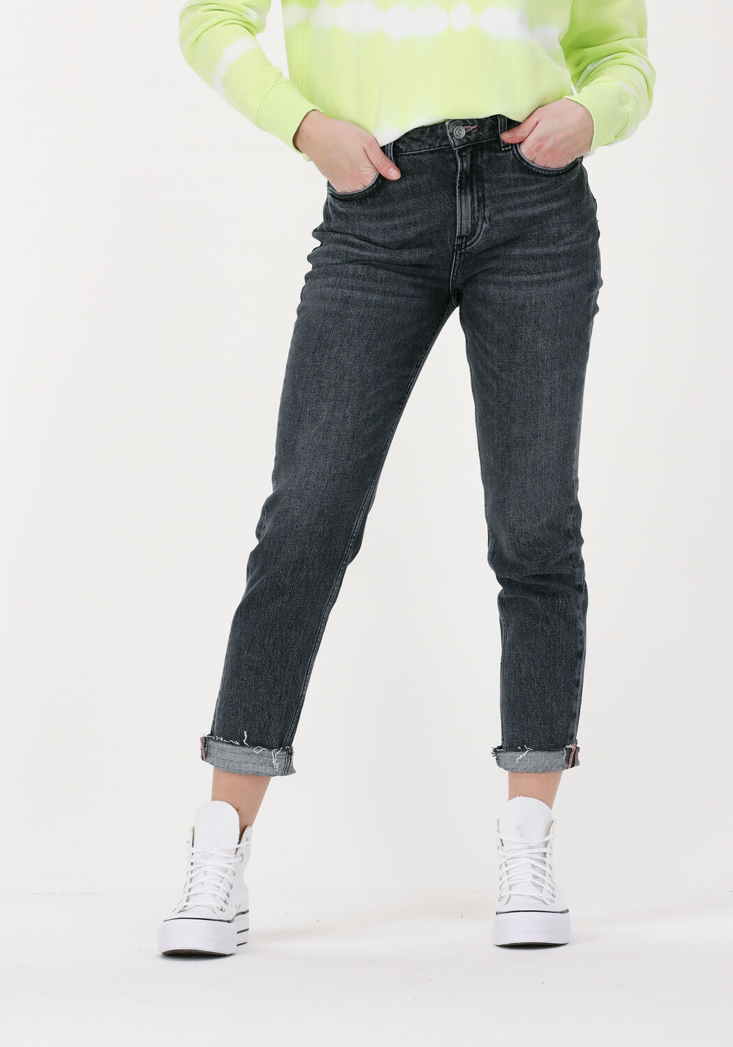 donkergrijze flared jeans met high waist lisette 21-49 2022149